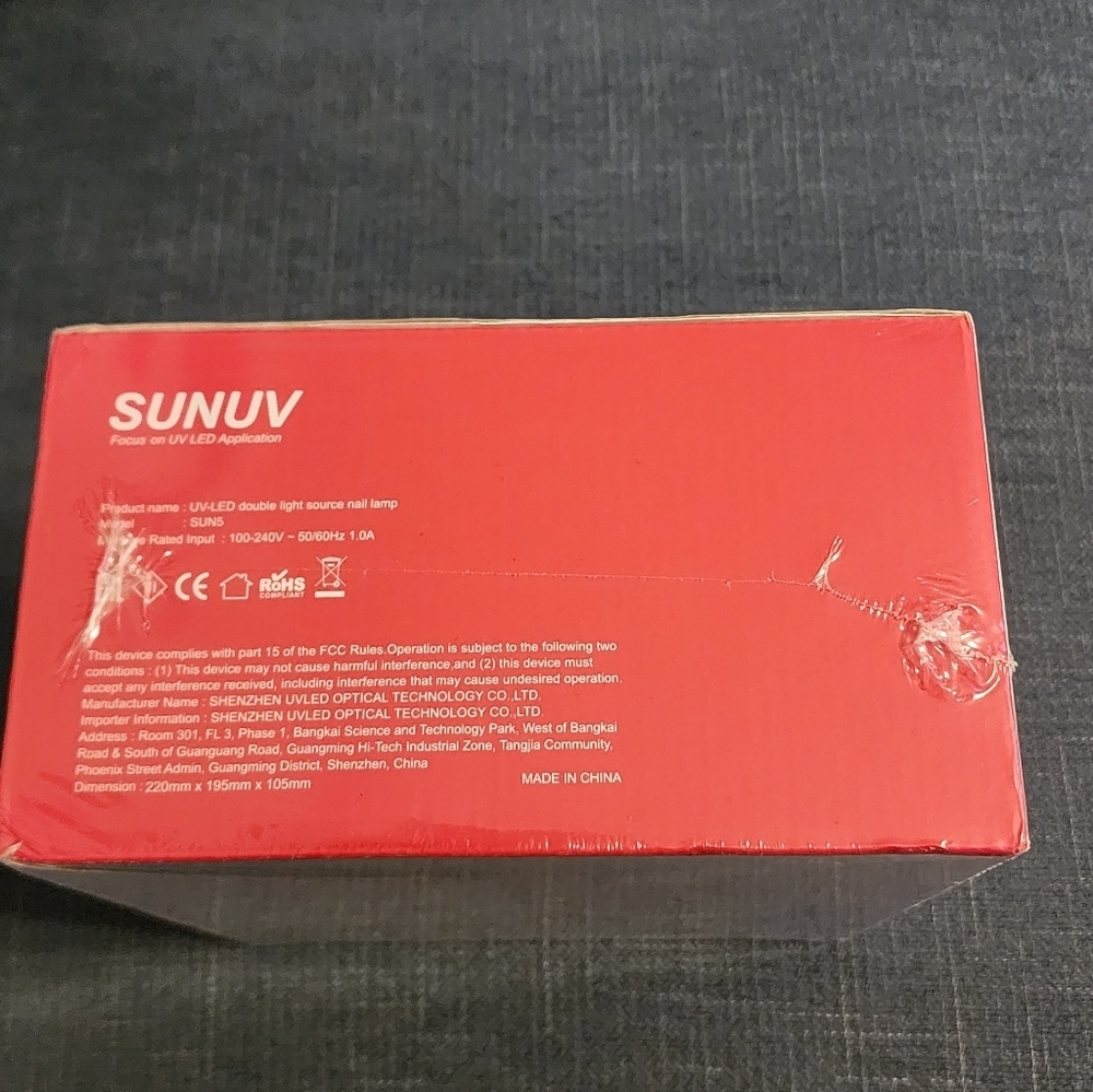 SUNUV UV LED Nail Lamp in Red and White NWT - Picture 3 of 7
